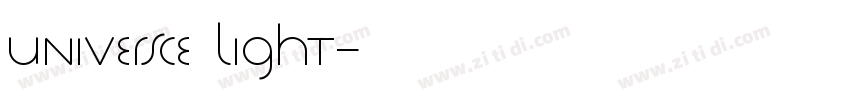 UniversCE Light字体转换